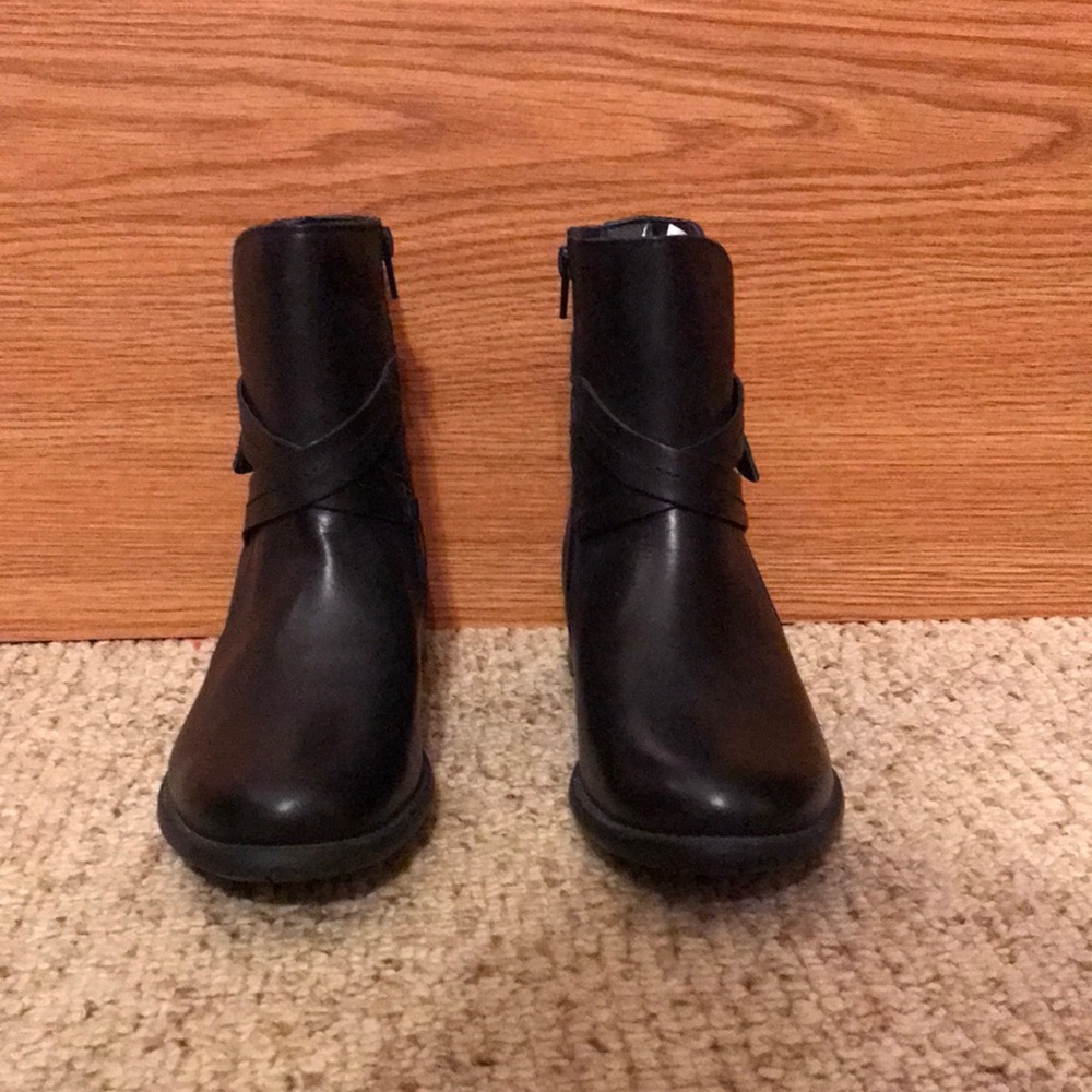 Black Leather Ankle Boots